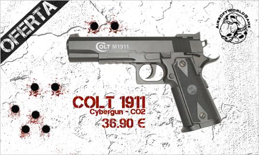 Airsoft_game's tweet photo. Ya tienes la Colt 1911 de CO2 de Cybergun por 36,9 https://t.co/oALszZek1l https://t.co/zOsFdvaCxu