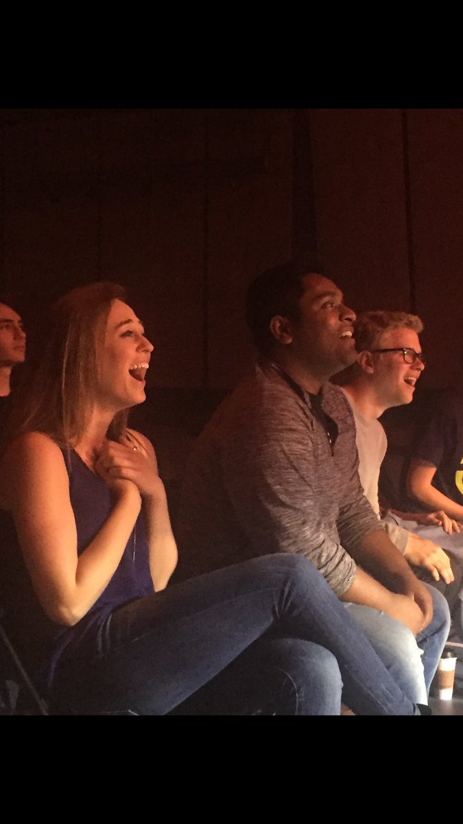 AubsStrawbs's tweet photo. The front row reacting to tonight's #ELLIV2016 rehearsal 😏 

You can still snag a ticket in the SSC tomorrow! https://t.co/9Moi1i5Syy