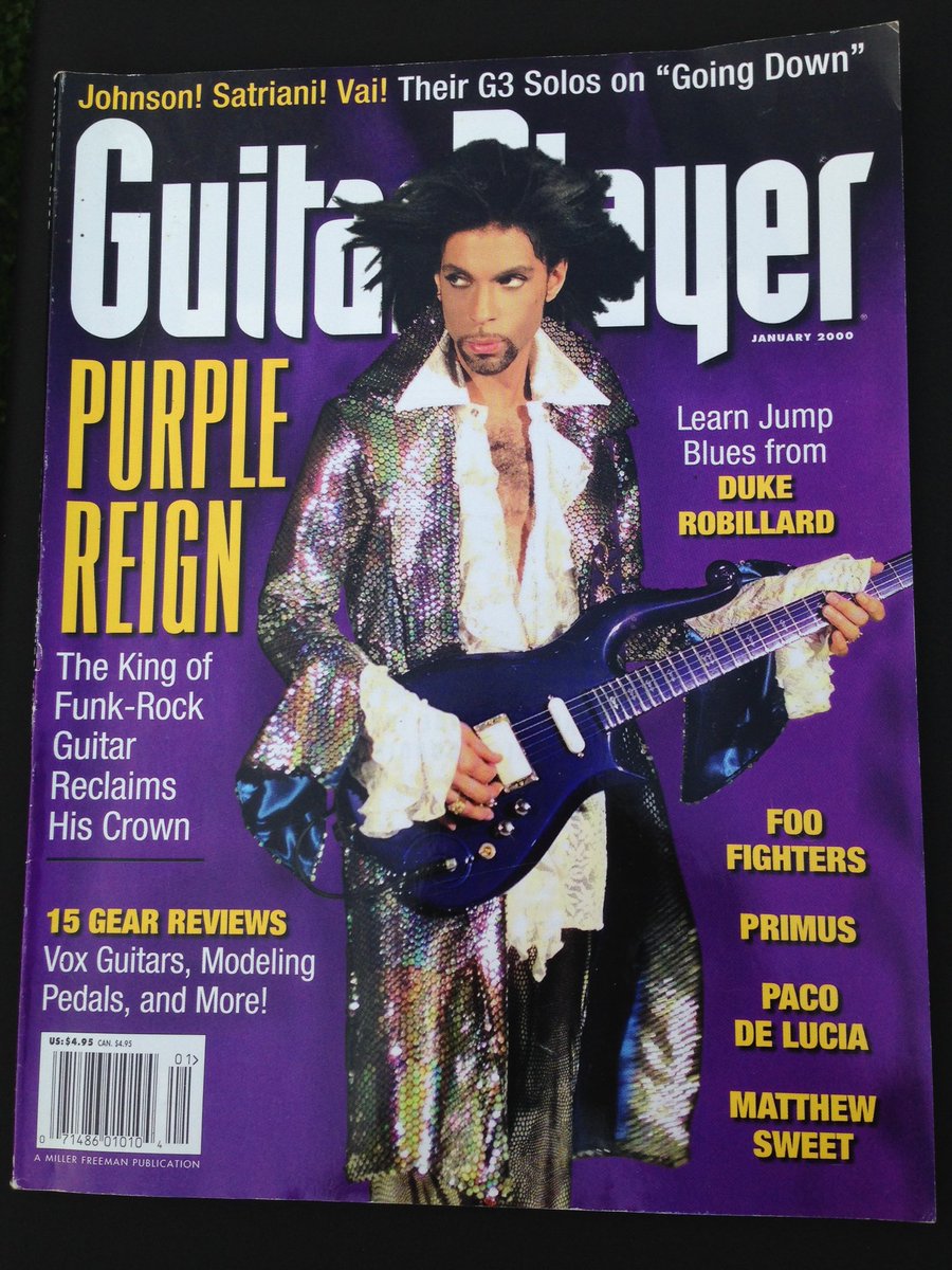 MarkJohnsonNext's tweet photo. Ran across this while cleaning up office. #GuitarPlayer 2000 #Prince #PurpleReign #GP2k #guitar https://t.co/QmyKO7CR3F