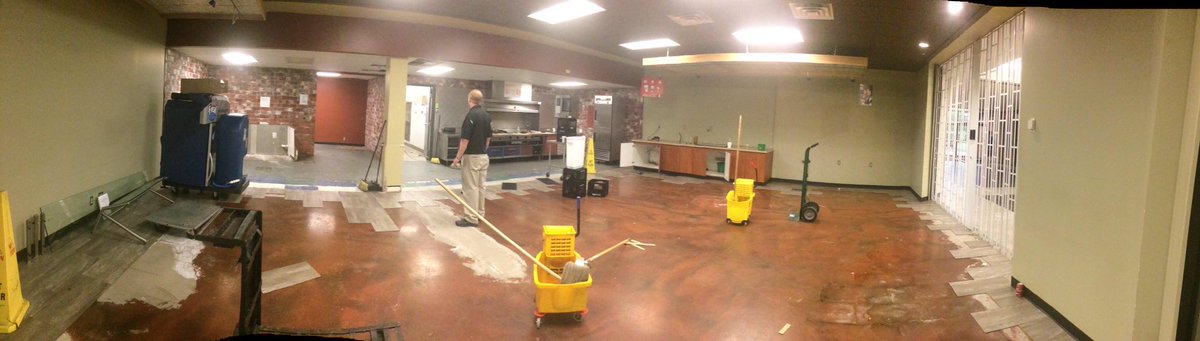 okchristian's tweet image. No turning back now!This is what The Grill currently looks like! Construction is underway! #OCisHome to Chick-Fil-A!