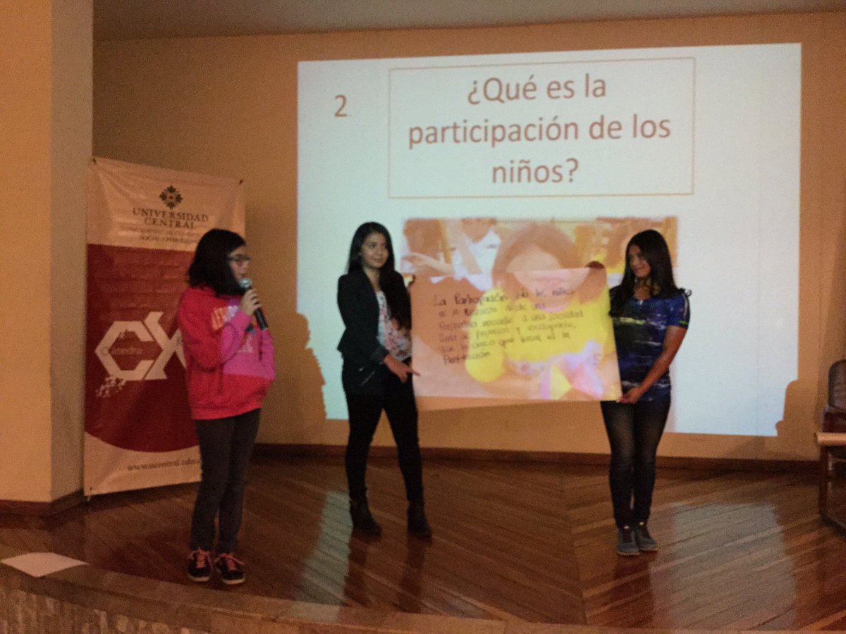 Cat_Kapuscinski's tweet photo. Sol nos explica "qué es la participación de los niños". #CatedraK @acnportal https://t.co/8bXW7h3fdD