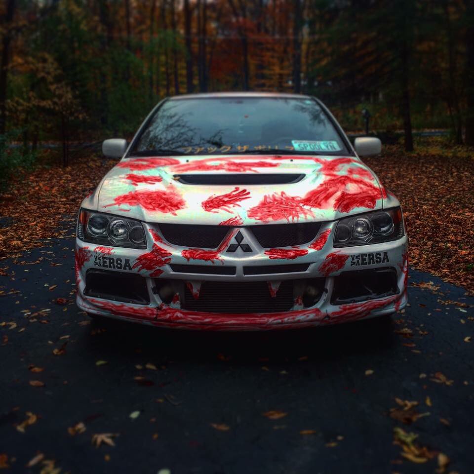 Mitsu_Daily's tweet photo. First #Halloween with her, nothing done but bolt ons, and made her into a #FestEvo #Evo #Mitsubishi #Jdm #VJCBuilt https://t.co/YpcyxFn56x