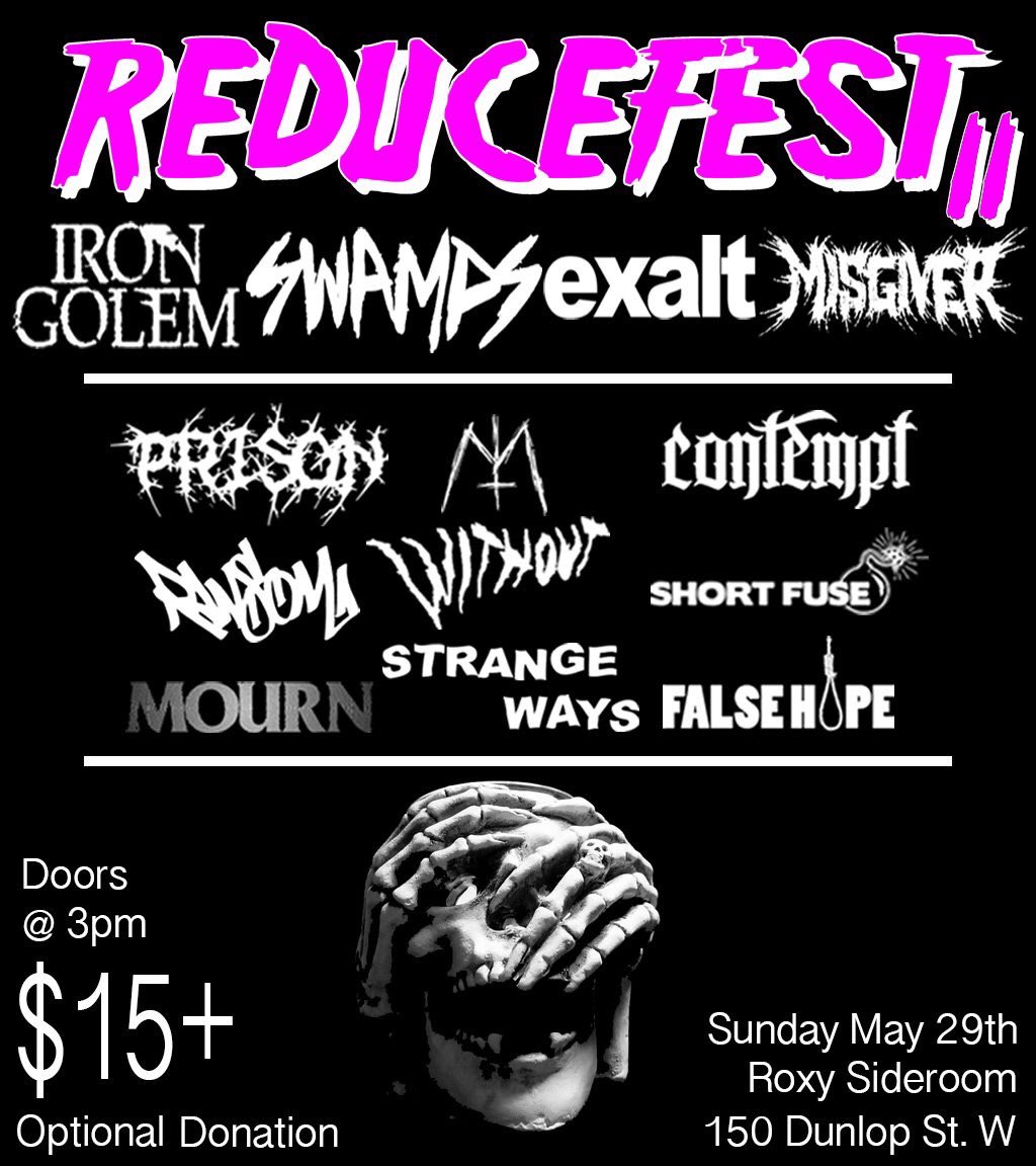 Here is the official Reduce Fest lineup. We are so stoked to play a show again.
