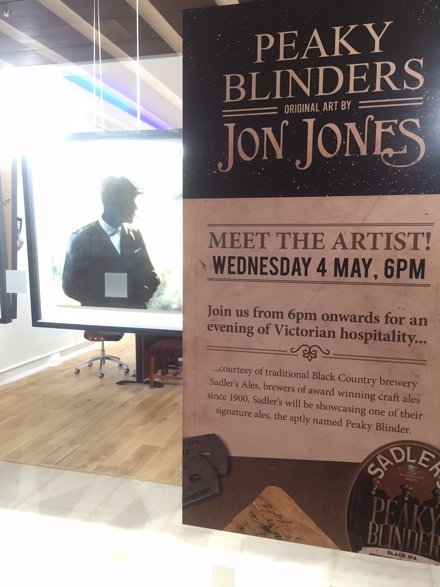 castlegalleries's tweet photo. Our @Mailboxlife gallery getting in the spirit of #PeakyFriday with art by Jon Jones #PeakyBlinders #meettheartist https://t.co/vhIjjMcPuG