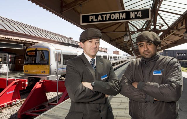 BBCMidlandsPR's tweet photo. It's not over yet..another fave from today. Train guards at Moor St Station. #PeakyFriday https://t.co/PgmjJhHON2