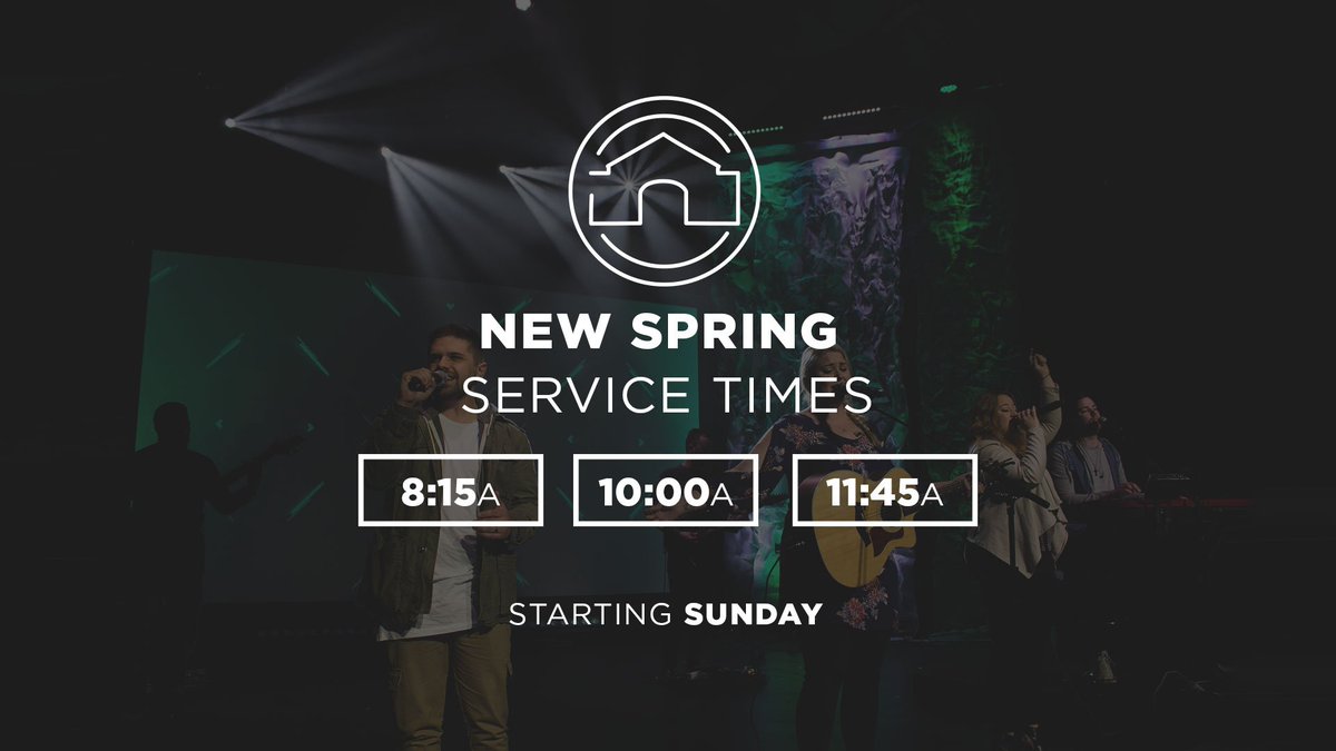 New service times start this weekend!