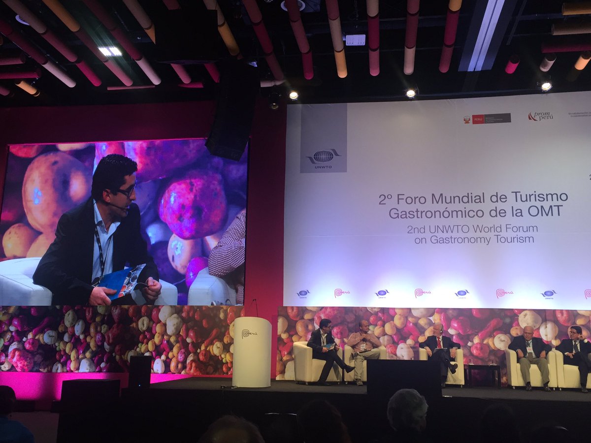 VisitPeru's tweet photo. Joxe Mari Aizega, Director of @bculinary, oversee the last session of the 2nd World Forum on Gastronomy Tourism https://t.co/3ITRwJqYWN