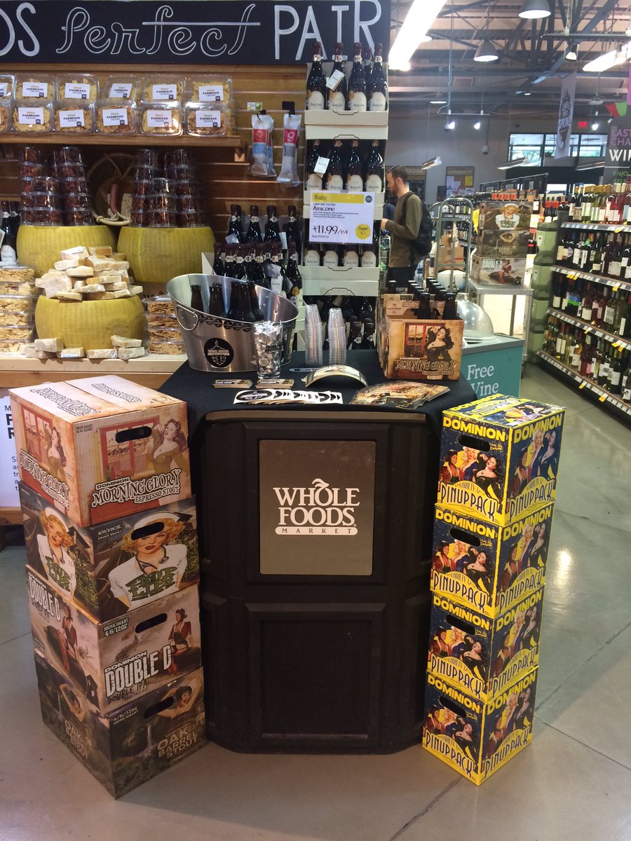 FoDoSiobhan's tweet photo. We are rockin and rollin over here at @WholeFoods Vienna! Come see what we have! @FoDoBrewing https://t.co/uCneOthlLN