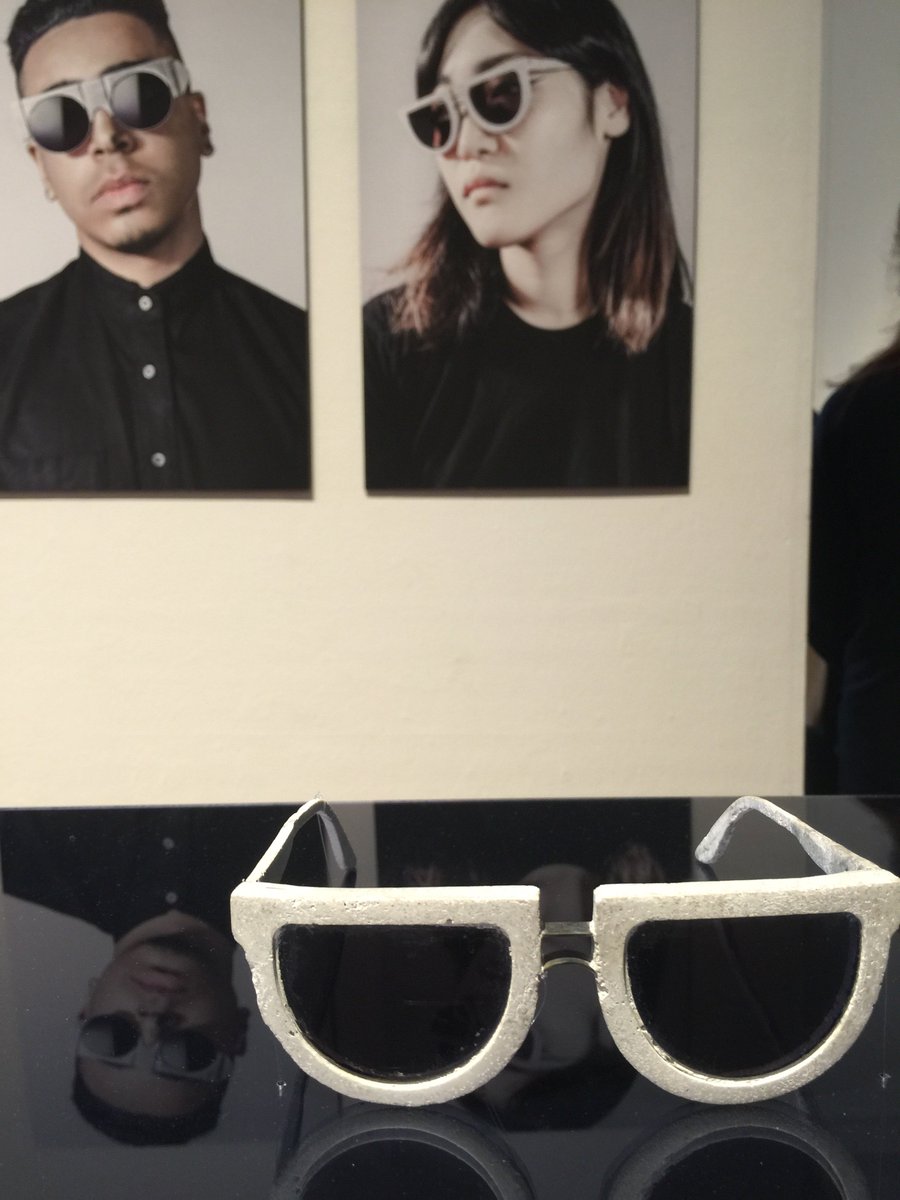 ProvOptical's tweet photo. Concrete and steel eyeglasses designed by Jackie Lung on display @risd Jewelry &amp; Metalsmithing Senior Show until 5/3 https://t.co/RLJIbJA0gf