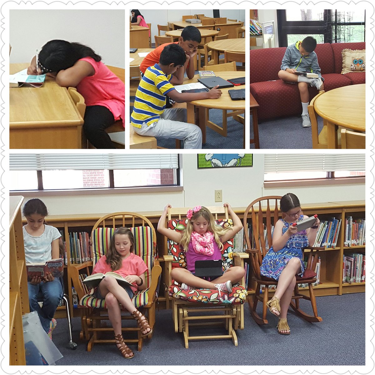 MrsJohnston4th's tweet photo. We love our library!  #wyattlearns @WyattLibrary https://t.co/NPabCSmpO2