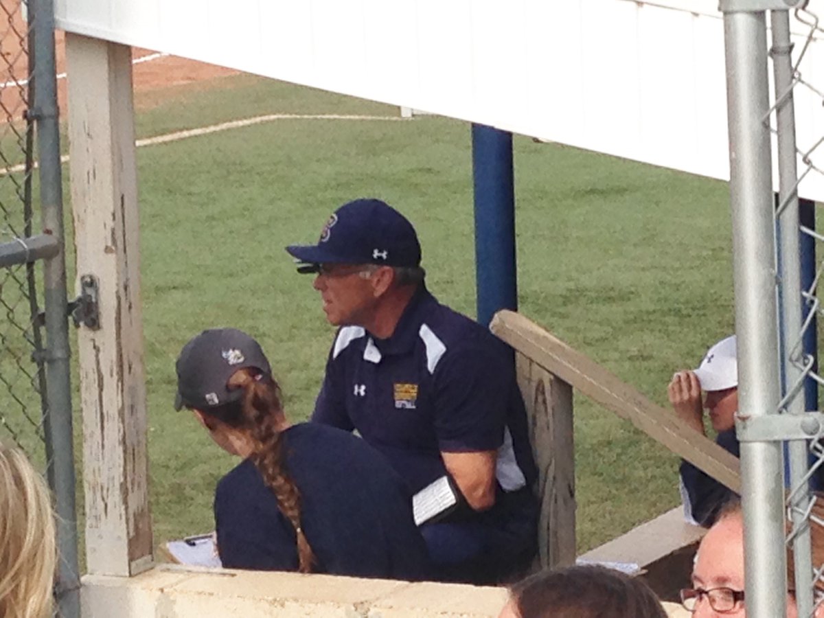 CUJackets's tweet photo. Just underway at #AIAXenia - @CUJacketsSB vs @KWC_Softball #G_MAC / Can #CoachRowe pull the strings for a 'W'? https://t.co/IlX6CXr5aQ