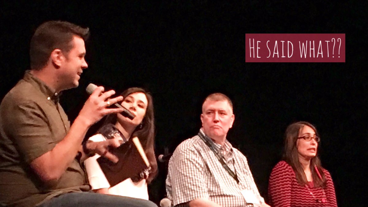 ckbliss's tweet photo. I'm not sure what I said here... But I love @kvnenikki 's expression.  #cmbsummit16 https://t.co/JiNHvsEOkK