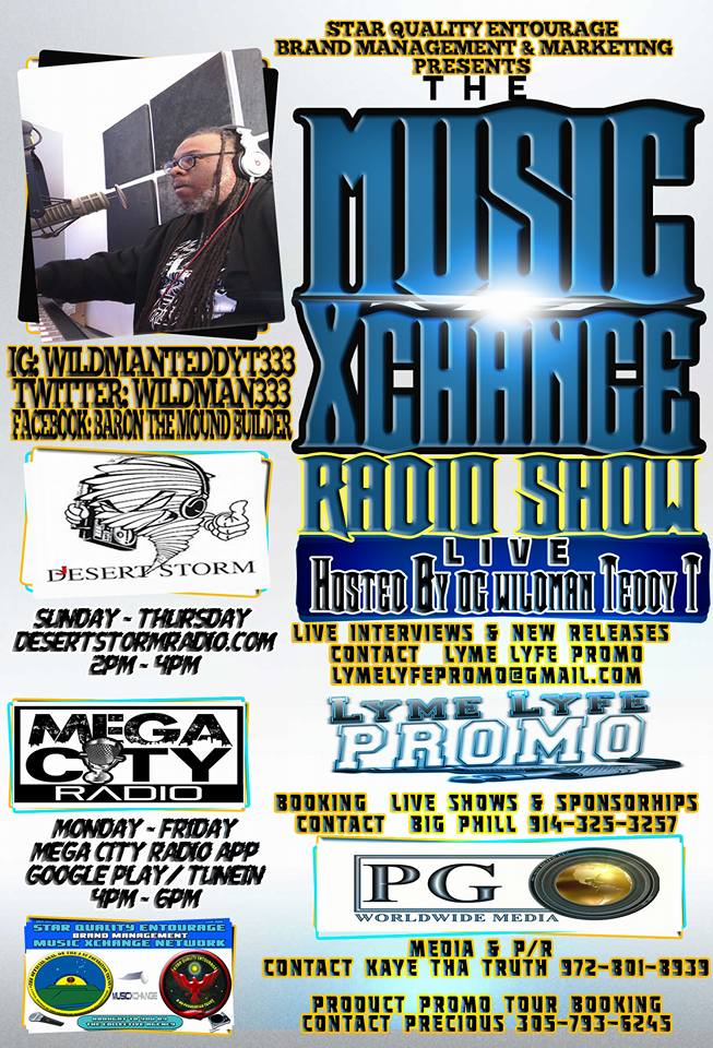 WILDMAN333's tweet photo. Music Xchange Radio Show 4pm 
 #MegaCityRadio Wildman
 #TheCutieisOnDuty @IamTaelarMade
 https://t.co/9d4x2FT7WS https://t.co/JFjQaL5xH2