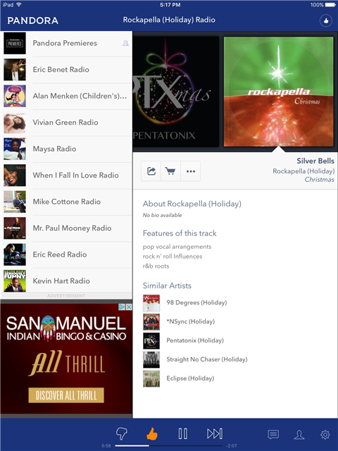 AllThrill_Indy's tweet photo. San Manuel on Pandora!! Love how successful this campaign is. #IamAllThrill https://t.co/RRUSw24z6W