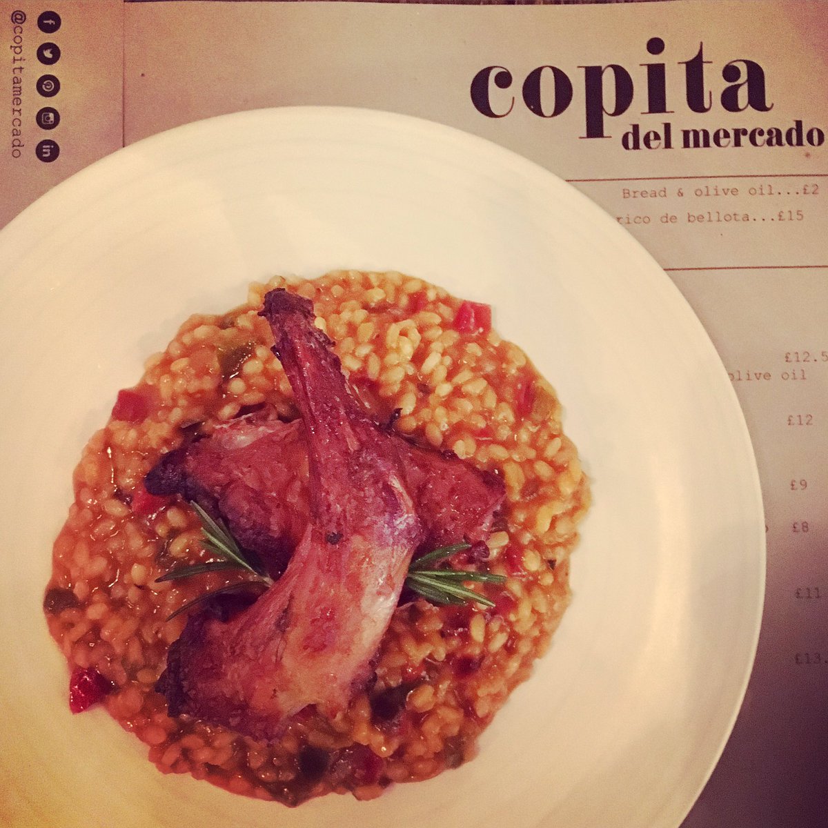 guan_chua's tweet photo. Arroz. Rabbit 🐰. Ridiculously tasty. 💪💪💪 @copitamercado https://t.co/FRS3SboYx4