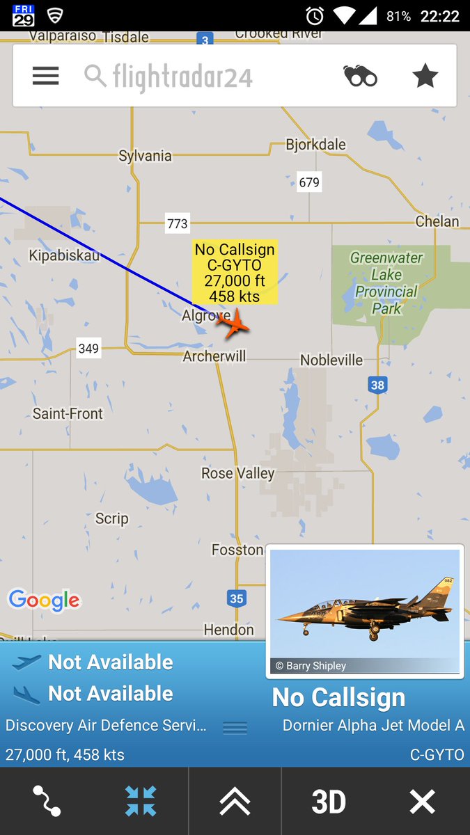 CivMilAir's tweet photo. Discovery Air Defence Services 
Alpha Jet #CGYTO 
https://t.co/ri5MrC7x57 https://t.co/jaqh4fLY4l