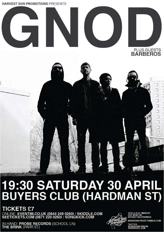 Tonight! <a href="/GnodGnetwerk/">GNOD</a> at @buyersclubmusic. Support comes from <a href="/itsBarberos/">Barberos</a> TIX £7 bit.ly/1RRFFdP