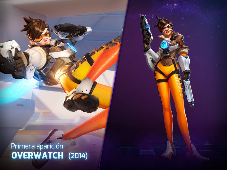 BlizzHeroesLA's tweet image. Finalmente podemos ver a Tracer sobre un caballo. ¡Ahora sí llegó la caballería! #BlizzCon2014 #OverwatchTrailer
