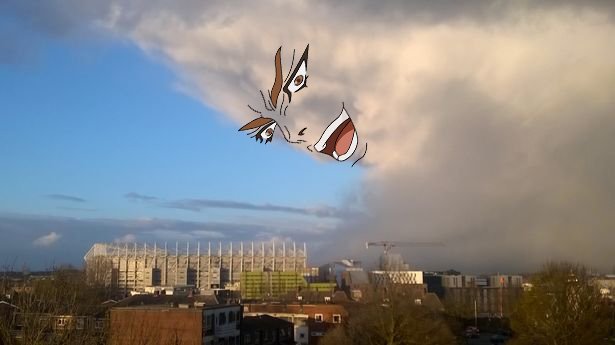 SunnyAnimeExpo's tweet photo. Dio Brandos face spotted over our venue St James Park today, check out this exclusive pic! #YareYare #SunnyCon5 https://t.co/tPbzQoIoPJ