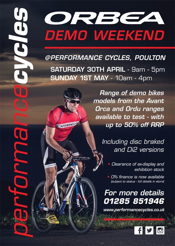 TheAlexCox's tweet photo. If you are looking for a great #deal on @Orbea bikes get down to @PCycles  this weekend and save up to 50% off!! https://t.co/t1Ty6zDKgf