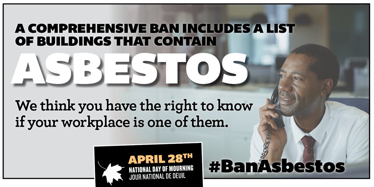 PIPSC_IPFPC's tweet photo. Sign the e-petition to #banasbestos via @CanadianLabour https://t.co/XJ5ChmHkAg #canlab #cdnpoli #DayofMourning https://t.co/6kKglT2l8B
