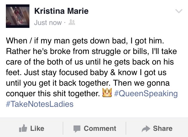 Kristina_Parks1's tweet photo. Take notes ladies. 📝 #QueenSpeaking https://t.co/RQ3Li8ZbdR