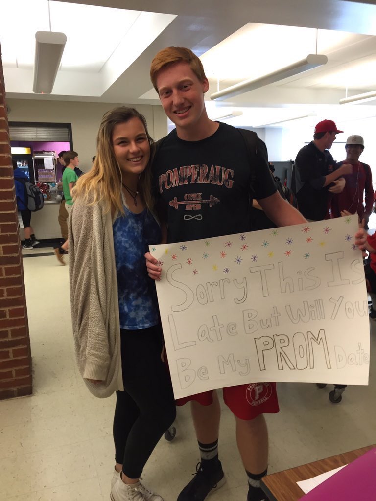 PompPromposals's tweet image. Never too late for Kristen Baranowski to say yes to Brenden Ciccarella!