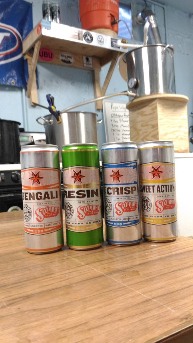 PopeWagon's tweet photo. @sixpoint thanks for the goodies! Cheers!#brewday #homebrew https://t.co/MK5iAFcrvW