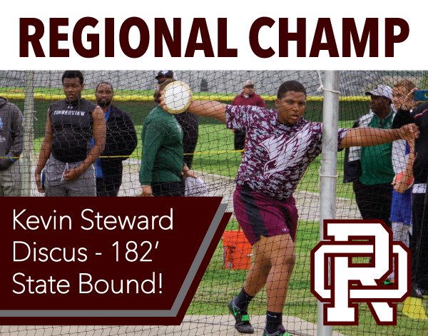 ROHS' Kevin Steward is headed to STATE! Way to go! Steward wins Regionals with 182' discuss throw. #UILState