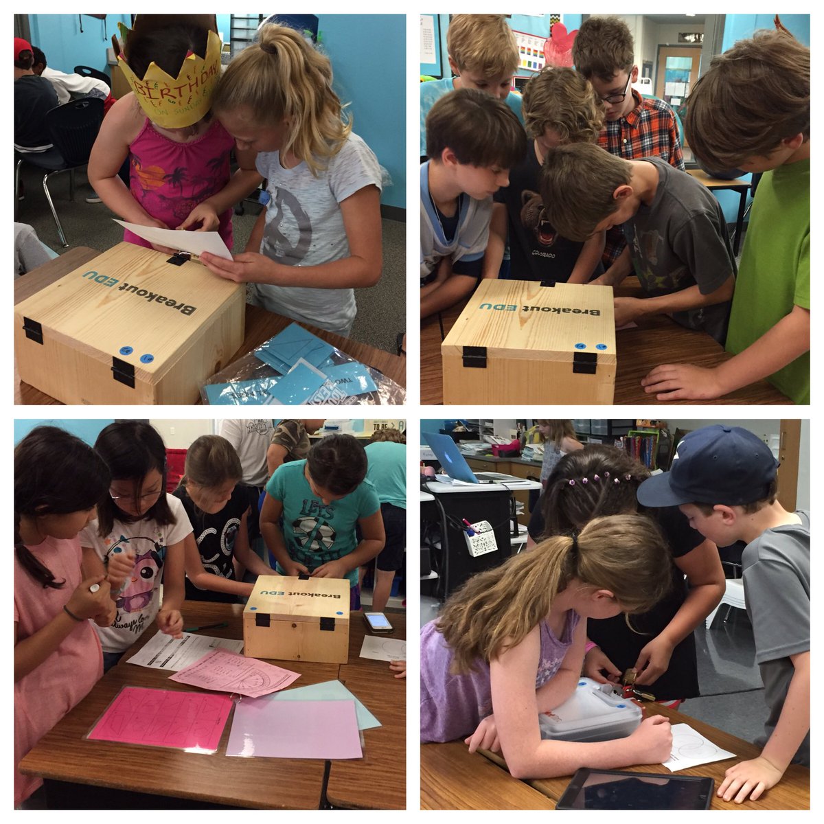 stephbville's tweet photo. Review lines, angles, & shapes w worksheets? Thx but NO THX! @breakoutedu #reaganrays #teamwork #lisdtw #slb7 #slb5 https://t.co/SY8AWmtuB0