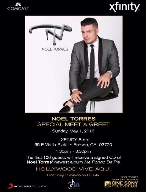 jnoeltorres's tweet photo. Los esperamos este domingo a las 1:30pm en @xfinitylatino de Fresno, Ca @CineSony @SonyMusicLatin #xfinitylatino #RT https://t.co/esJV3c4nHH