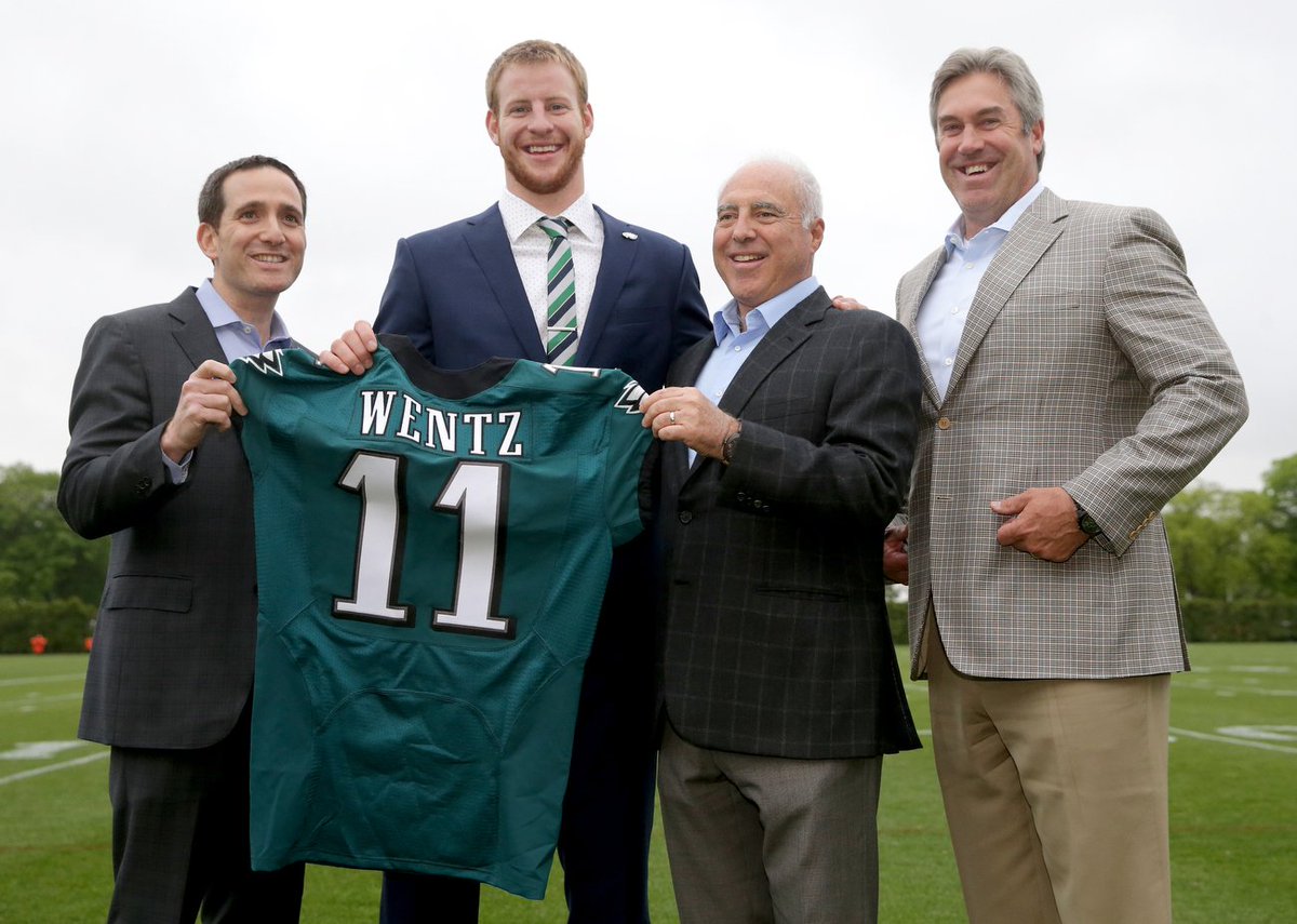 PHOTOS: Carson Wentz introduced by #Eagles bit.ly/1QG1ENO #eagles #FlyEaglesFly