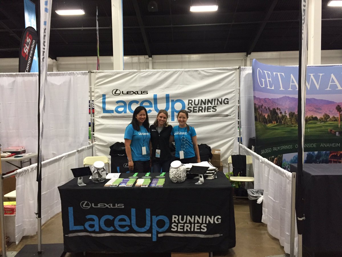 LaceUpRunning's tweet photo. Swing by the OC Marathon Expo tonight 4-8 p.m. and Saturday 9-6 p.m. to say hi and learn about #LexusLaceUp. https://t.co/k5DP9rEmTm