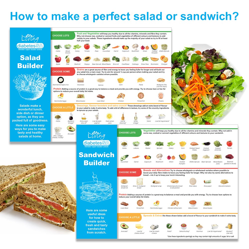 DiabetesSA's tweet photo. #backtoschool Salad and Sandwich Builder: how to make them from scratch https://t.co/Dtypjfw5tj #Adelaide #nutrition https://t.co/mrk4Gtjrqr