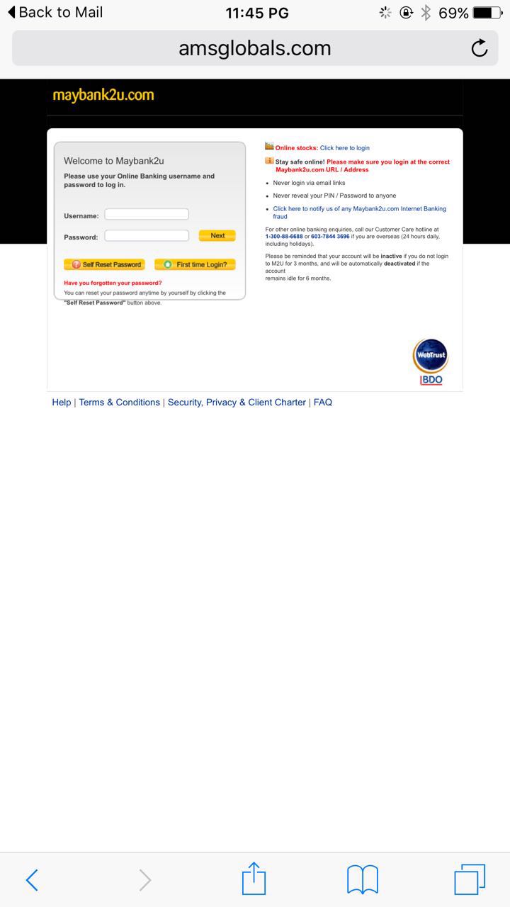 Maybank A Twitter Altai44 Hi May We Know Whether You Have Click On To This Website Via Any Link You Received Through Email Twitter