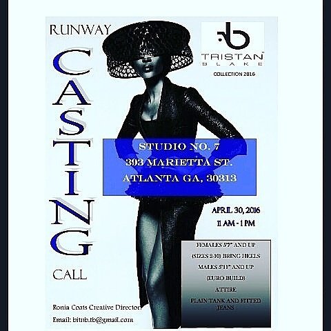 blakeofalltr8ds's tweet photo. Studio No.7 
393 Marietta St
Atlanta Ga, 30313

April 30, 2014 11am-1pm

Females 5'7" and up 

Males 5'11" and up https://t.co/nglfHVSLWX