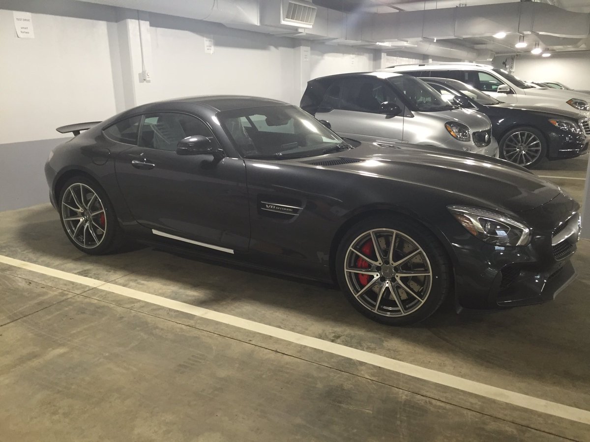 MercedesYEG's tweet photo. We have another 2016 AMG GTS on ground. This V8 Bi-Turbo beauty does 0-100 in 3.8 seconds! #AMG #GTS #YEG #YYC #MBHV https://t.co/NixZqIph6q