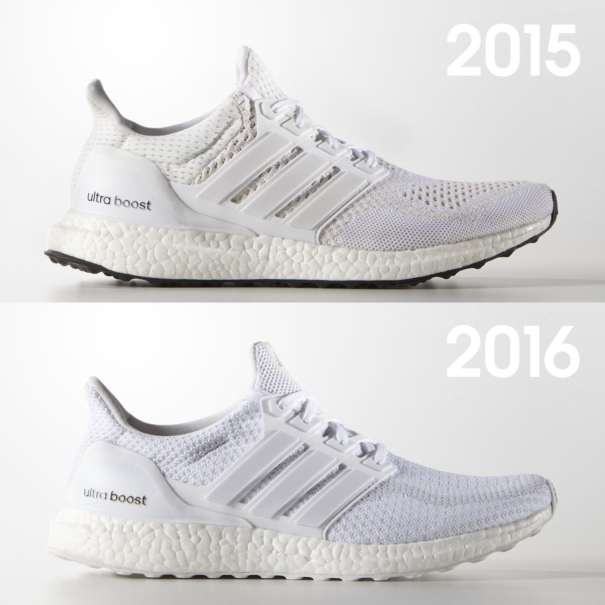 ultra boost triple white 1.0 vs 2.0 vs 3.0