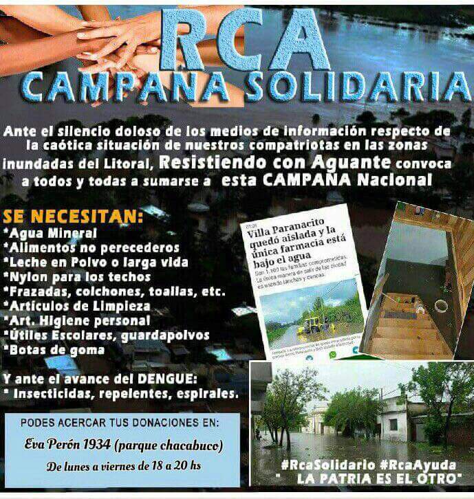 RcA_CABA's tweet photo. El litoral nos necesita.  Por favor, difundir https://t.co/7M1EYdE2O0