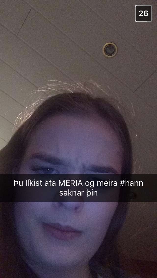 Veit ekki hvort að það se gott eða slæmt að ég sé alltaf að líkjast afa hennar meria og meira #hann