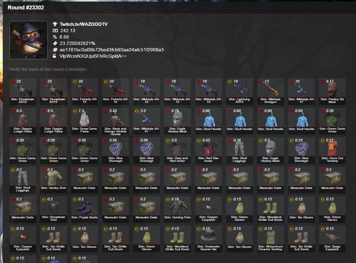 H1Z1Arena's tweet photo. GZ to https://t.co/5JfA6Evzu9 for winning big with only 8%! Come in and try your luck at https://t.co/2jluSEkoKy https://t.co/Wp0rjyIPiQ