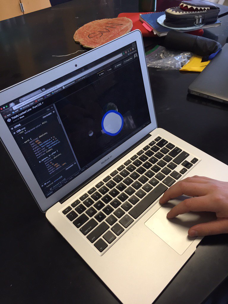 Student choice leads to a variety awesomeness in G8 solar system models. Here, Shane creates HTML tides @HKISMS