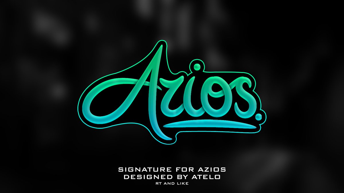 AteloDesigns's tweet image. Signature for @Aziosthenig 
Support is much appreciated!