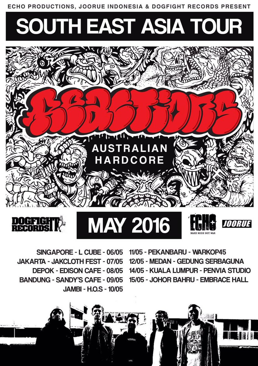 dogfightrecords's tweet photo. @ReactionsHC South East Asia starts next week thanks too @ECHOsg https://t.co/JYl8mPDn7K