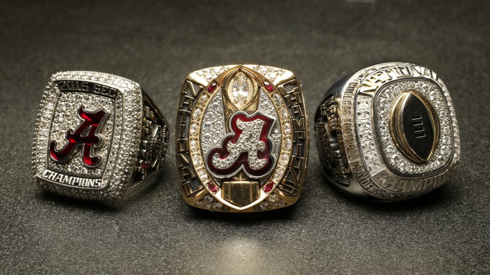 UA_Athletics's tweet photo. Watch: @AlabamaFTBL Players get their National Championship rings #BuiltByBama https://t.co/InoHXEfGV4 https://t.co/IjcQ4fvBTT