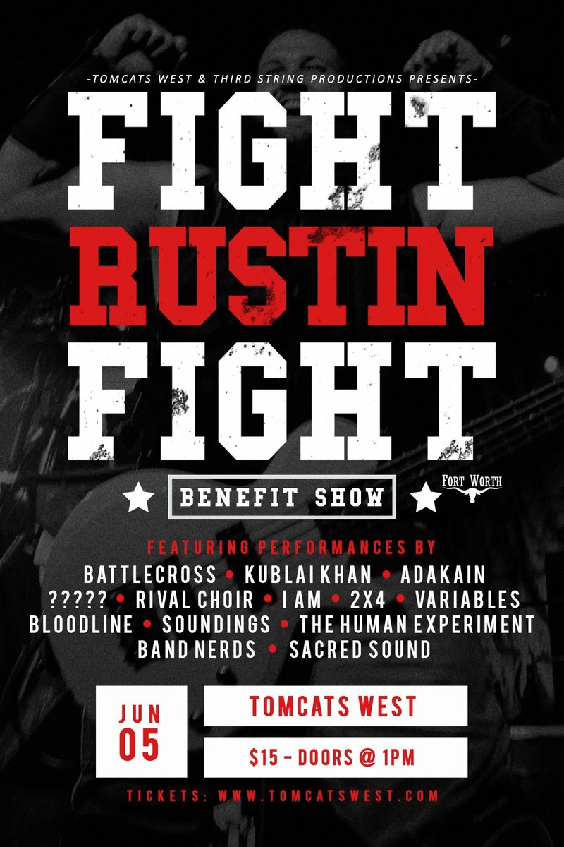 TomcatsWestTX's tweet image. Did you see this?! June 5th w/ @Battlecross @KublaiKhanTX @rivalchoir @Adakain @I_AMtx @2X4official @BloodlineTX!