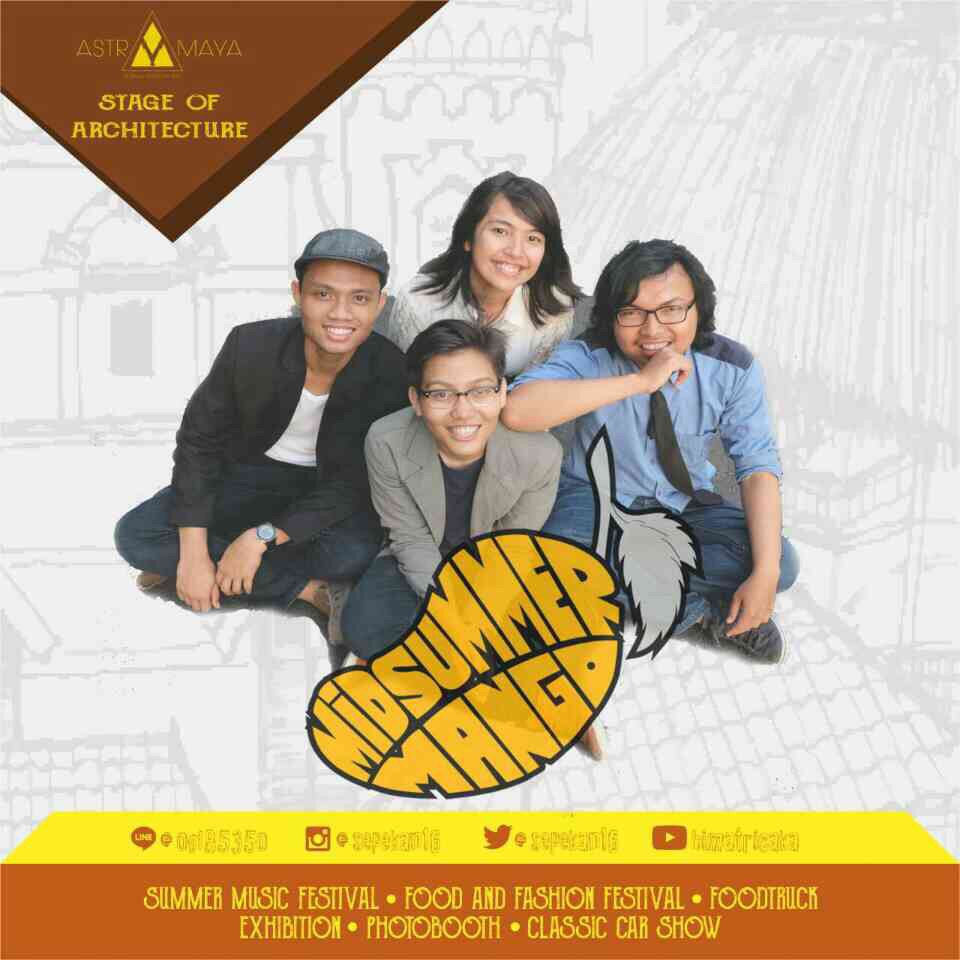 ASTRAMAYA 2016
STAGE OF ARCHITECTURE  

And the second lineup is MIDSUMMER MANGGO @.... tmi.me/1fdGWb