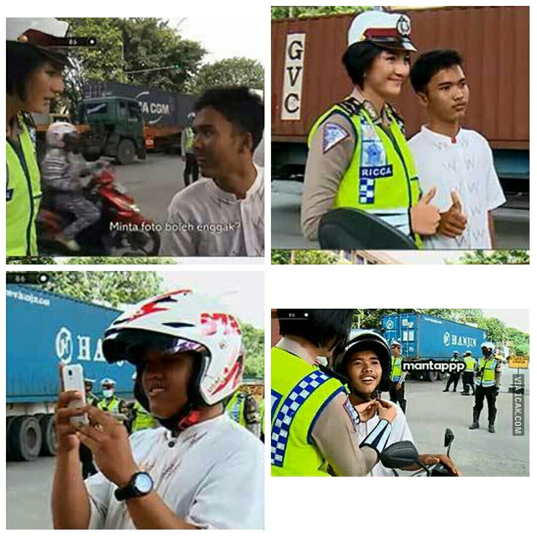 onecak's tweet photo. Di stip polwan, minta foto dulu ama minta dibenerin helmnya =)))
https://t.co/MIZLGsOVuN
#1cak #wtf #funny #net86 https://t.co/YyJRFHEyax