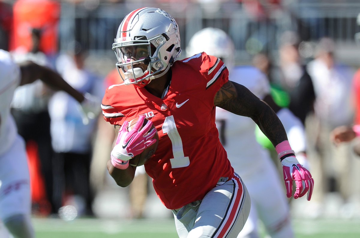 BleacherReport's tweet photo. With the No. 85 pick, the Houston Texas select WR (and former QB) Braxton Miller out of Ohio St. https://t.co/bru7AaUiTm