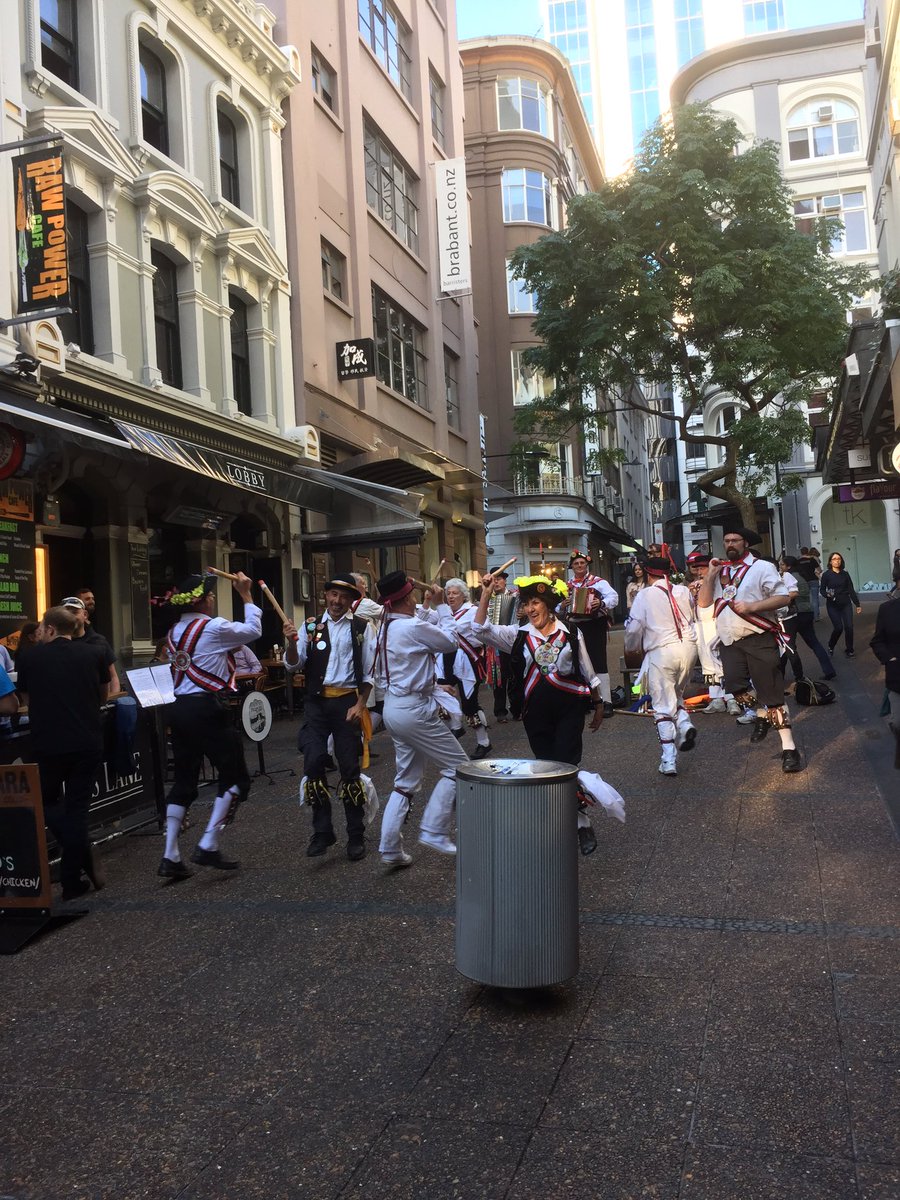 natann66's tweet photo. Just minding my own business in the CBD then I saw this. It can't be unseen. It was quite cute #dancingpirates https://t.co/A6eVDRrUGt